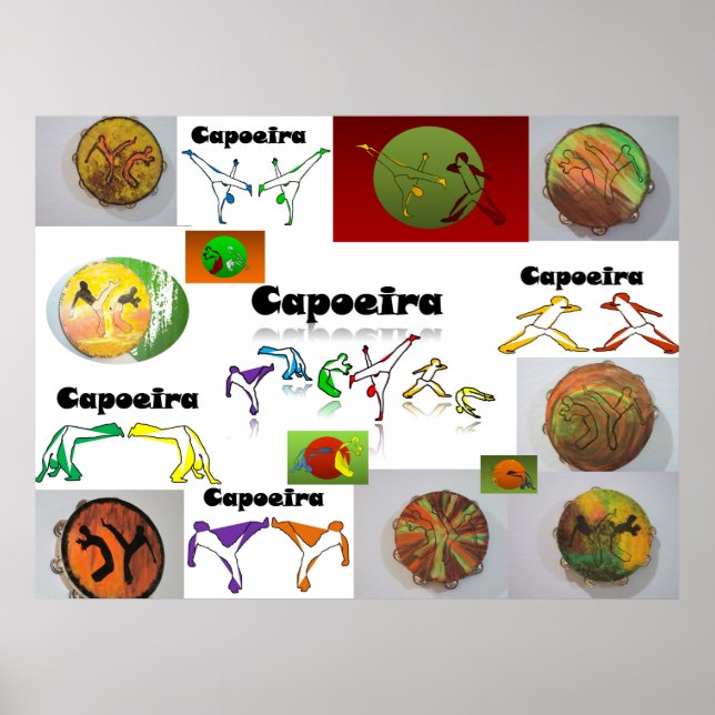 Poster martial Arts capoeira kicks (Vorne)