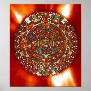 Poster-maya aztec calendar poster