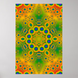 Poster: Mehrfarbiges Fraktal: Vector Artwork Poster