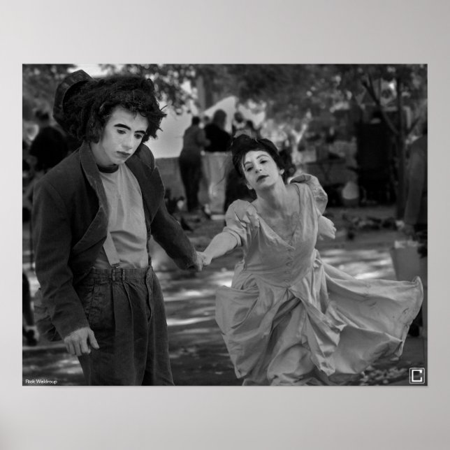 Poster "Mimes in Plaza" von Rick Waldroup (Vorne)