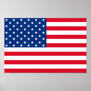 Poster mit amerikanischer Flagge