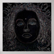 Poster mit blauen Augen, 30x30 cm