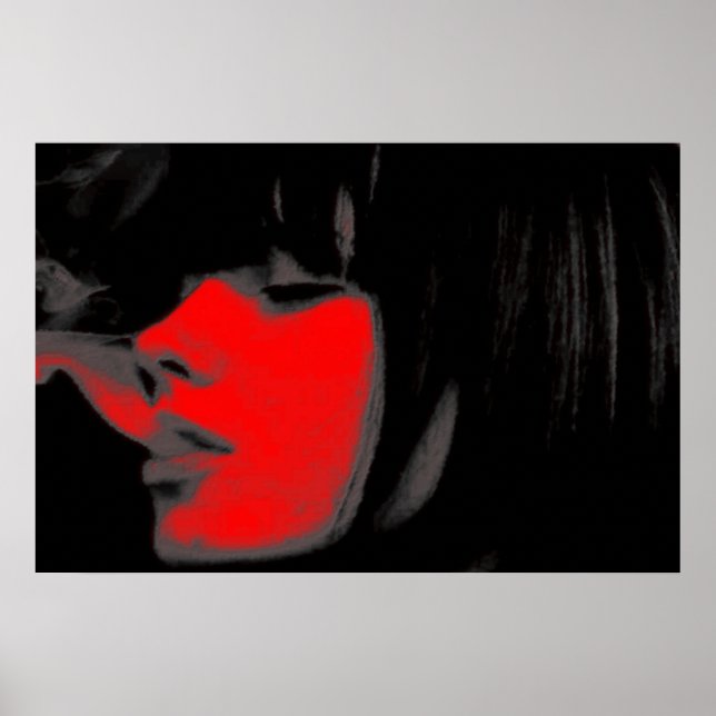 Poster mit Cool Girl Print Version Zwei (Vorne)
