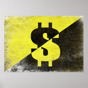 Poster mit Cooler anarcho-kapitalistischer Flagge