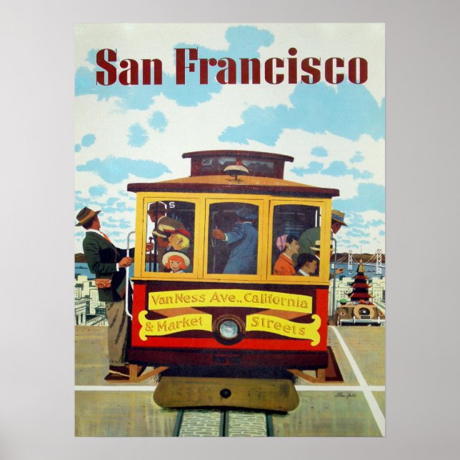 Poster mit Cooler San Francisco Print (Vorne)