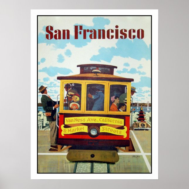 Poster mit Cooler San Francisco Print (Vorne)