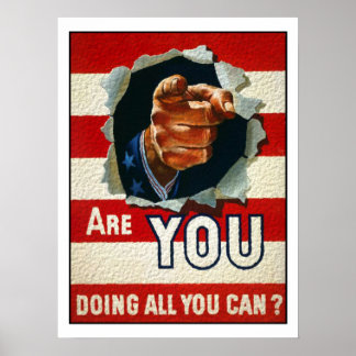 Poster mit dem Patriotischen Motiv aus dem Zweiten