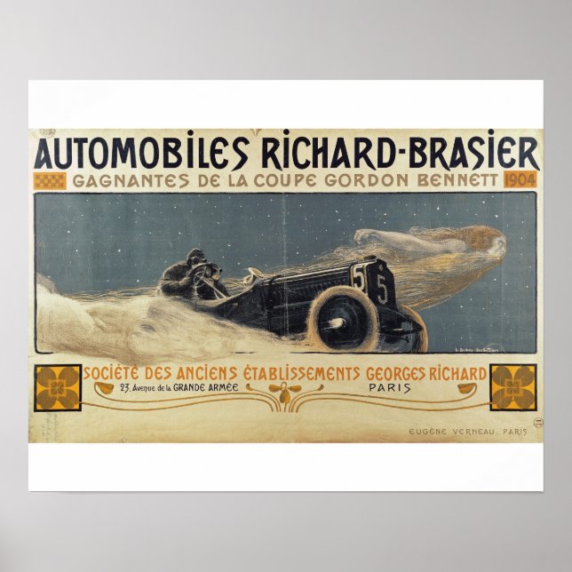 Poster mit den Gewinnern von Automobiles Richard-B (Vorne)