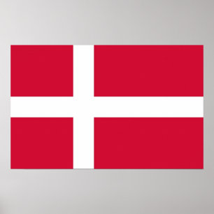 Poster mit der Flagge Dänemarks