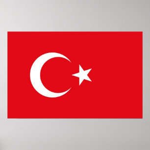 Poster mit der Flagge der Türkei