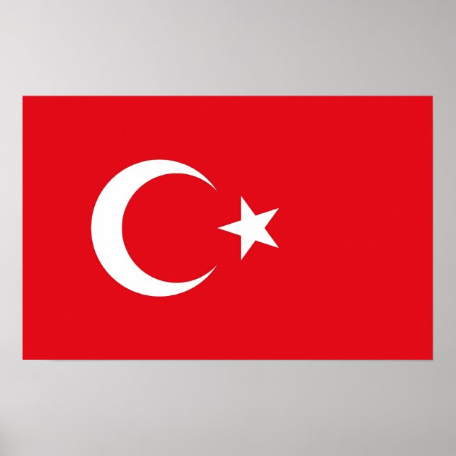 Poster mit der Flagge der Türkei (Vorne)