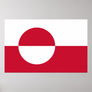 Poster mit der Flagge Grönlands