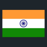 Poster mit der Flagge Indiens<br><div class="desc">Wunderschönes riesiges Poster mit indischer Flagge. Dieses Produkt ist anpassbar.</div>