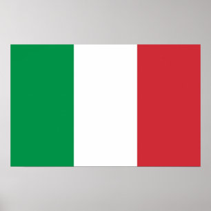 Poster mit der Flagge Italiens