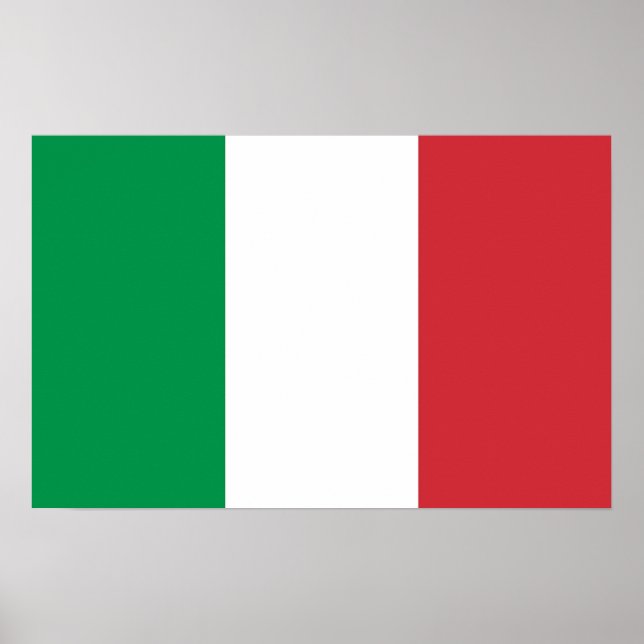 Poster mit der Flagge Italiens (Vorne)