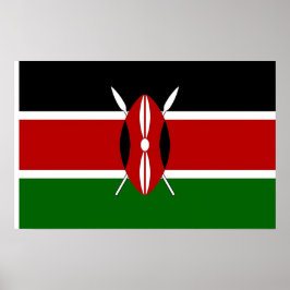 Poster mit der Flagge Kenias