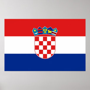 Poster mit der Flagge Kroatiens