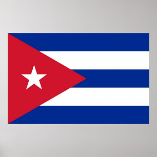 Poster mit der Flagge Kubas
