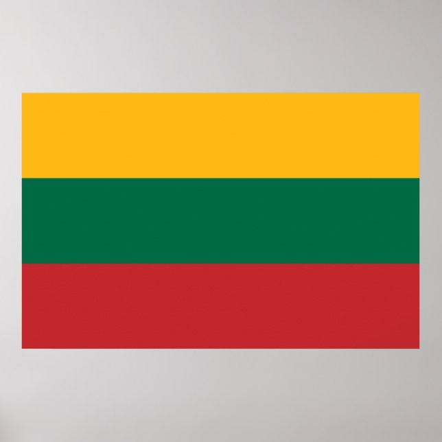 Poster mit der Flagge Litauens (Vorne)