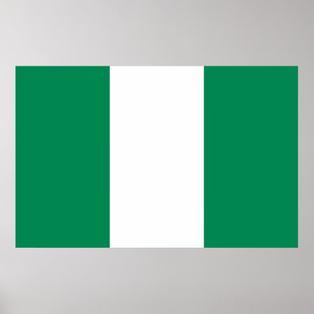 Poster mit der Flagge Nigerias (Vorne)