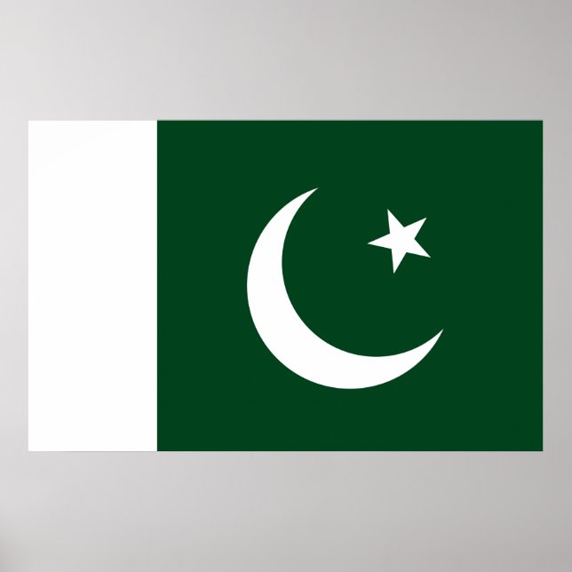 Poster mit der Flagge Pakistans (Vorne)