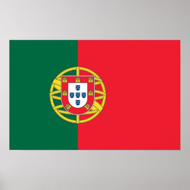 Poster mit der Flagge Portugals (Vorne)