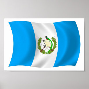 Poster mit der Flagge von Guatemala