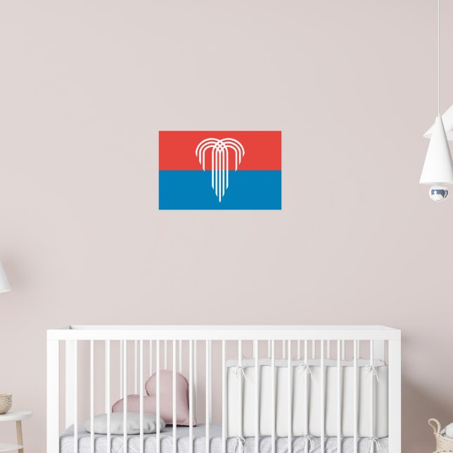Poster mit der Flagge von Kansas City, Missouri (Kinderzimmer 2)
