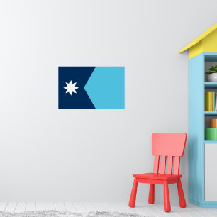 Poster mit der Flagge von Minnesota, USA