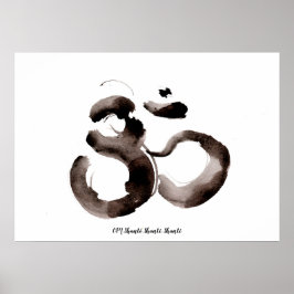 Poster mit einem Achtsamkeits-Om (Aum)-Motiv