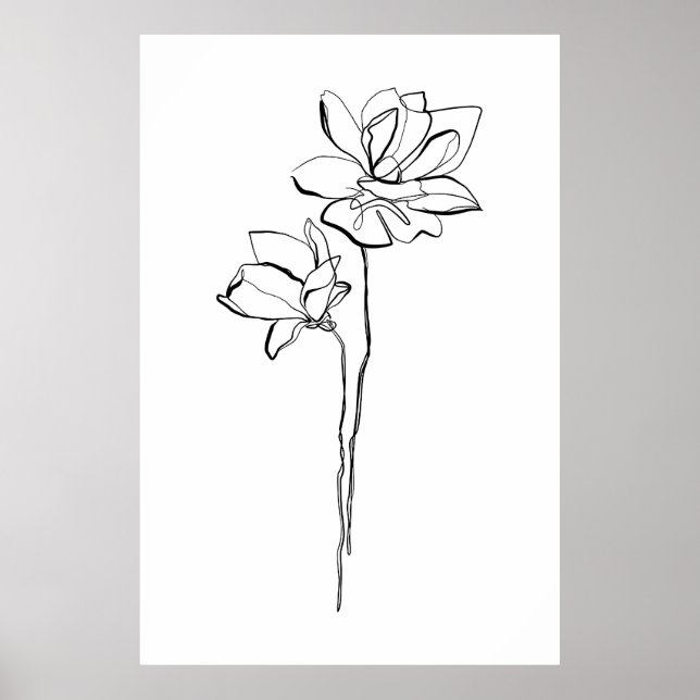 Poster mit einer Blume (Vorne)