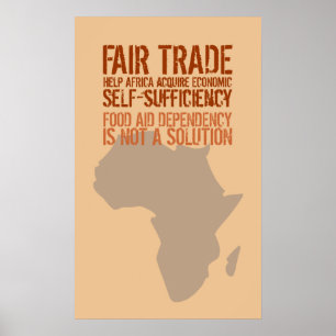 Poster mit Fair Trade Message