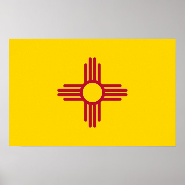 Poster mit Flag von New Mexico, USA. (Vorne)