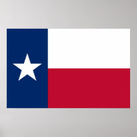 Poster mit Flag von Texas, USA.