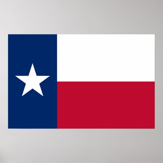 Poster mit Flag von Texas, USA. (Vorne)