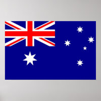 Poster mit Flagge Australiens