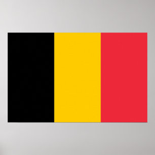Poster mit Flagge Belgiens
