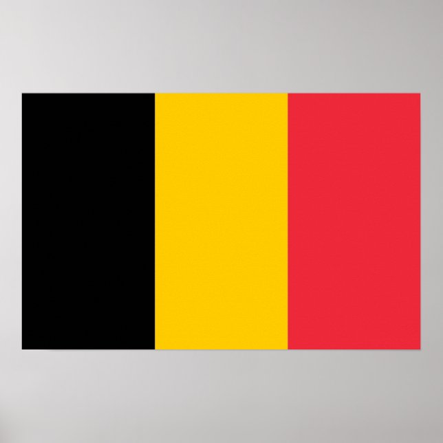 Poster mit Flagge Belgiens (Vorne)