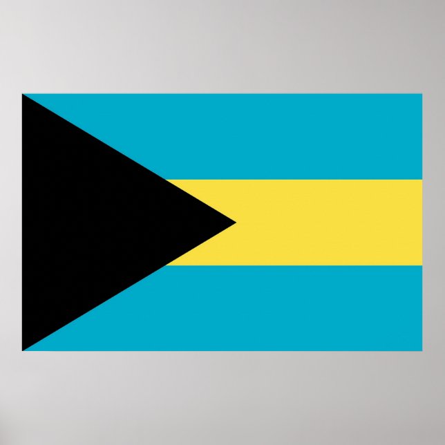 Poster mit Flagge der Bahamas (Vorne)
