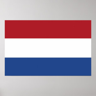 Poster mit Flagge der Niederlande