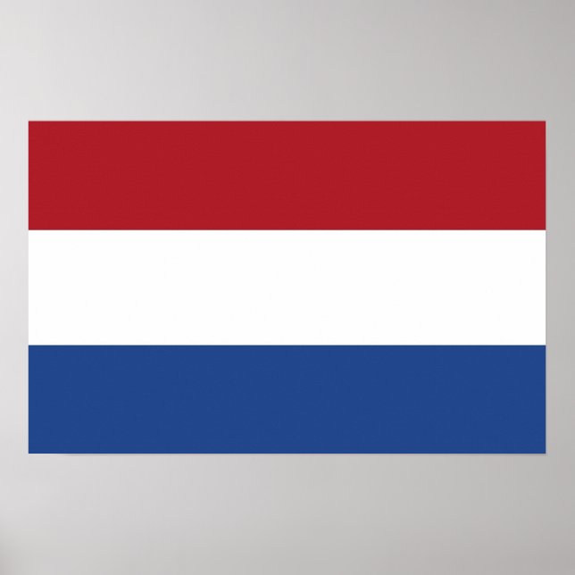 Poster mit Flagge der Niederlande (Vorne)