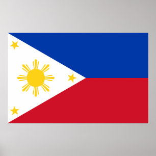 Poster mit Flagge der Philippinen