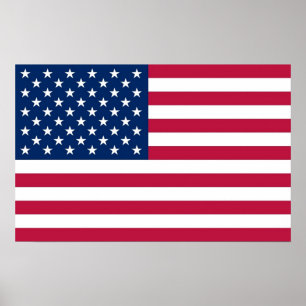 Poster mit Flagge der USA