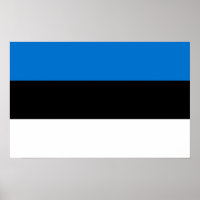 Poster mit Flagge Estlands
