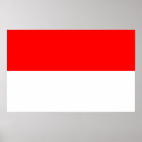 Poster mit Flagge Indonesiens
