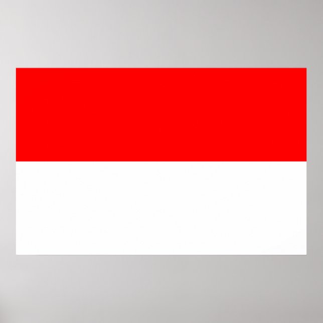 Poster mit Flagge Indonesiens (Vorne)