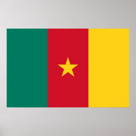 Poster mit Flagge Kameruns