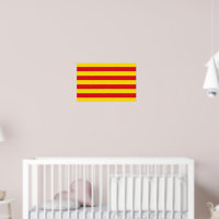 Poster mit Flagge Kataloniens