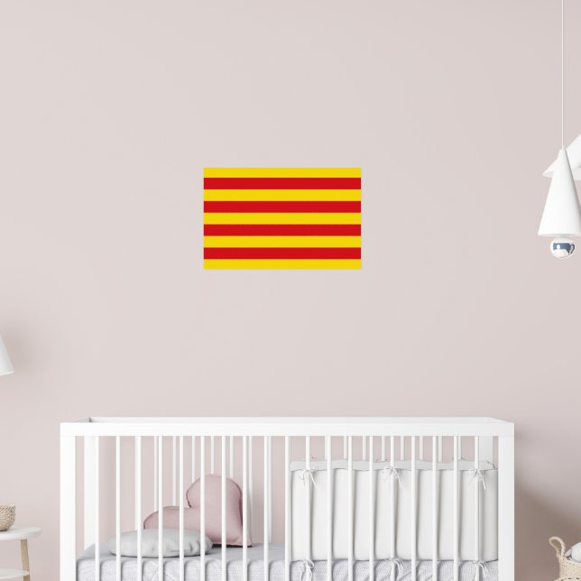 Poster mit Flagge Kataloniens (Kinderzimmer 2)