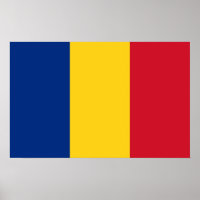 Poster mit Flagge Rumäniens